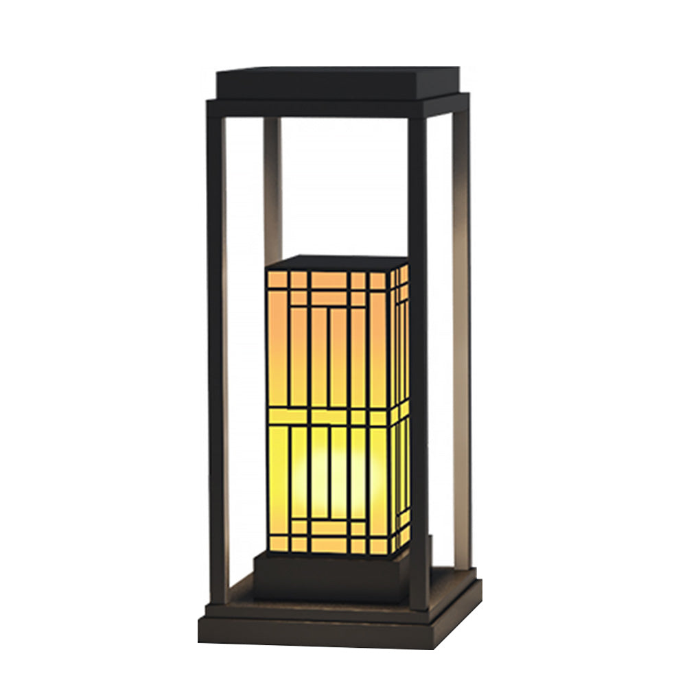 Wyatt Traditional Asian Lampshade Marble Outdoor Light