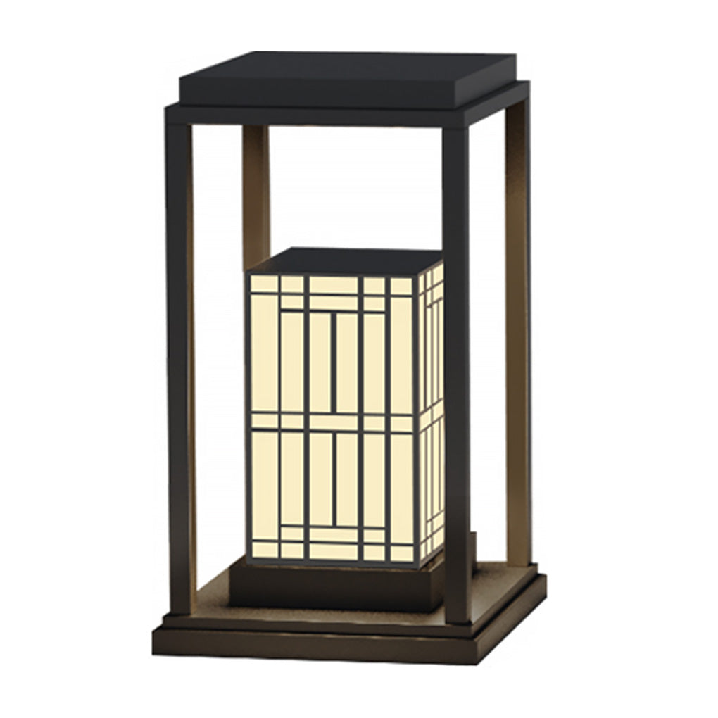 Wyatt Traditional Asian Lampshade Marble Outdoor Light