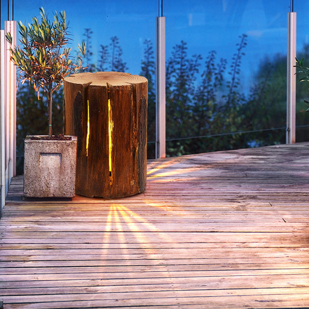 Eighth Tree Stump Rustic Decorative Resin Outdoor Lawn Light