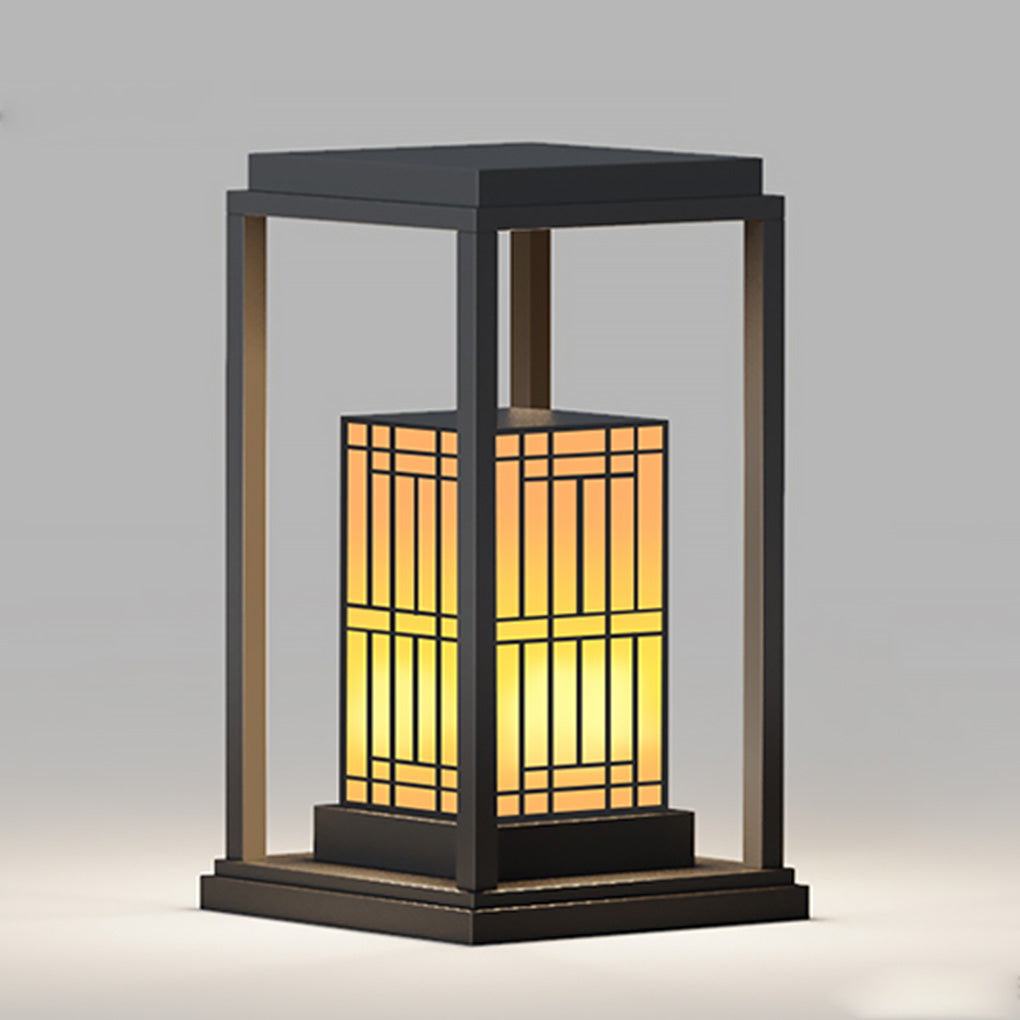 Wyatt Traditional Asian Lampshade Marble Outdoor Light