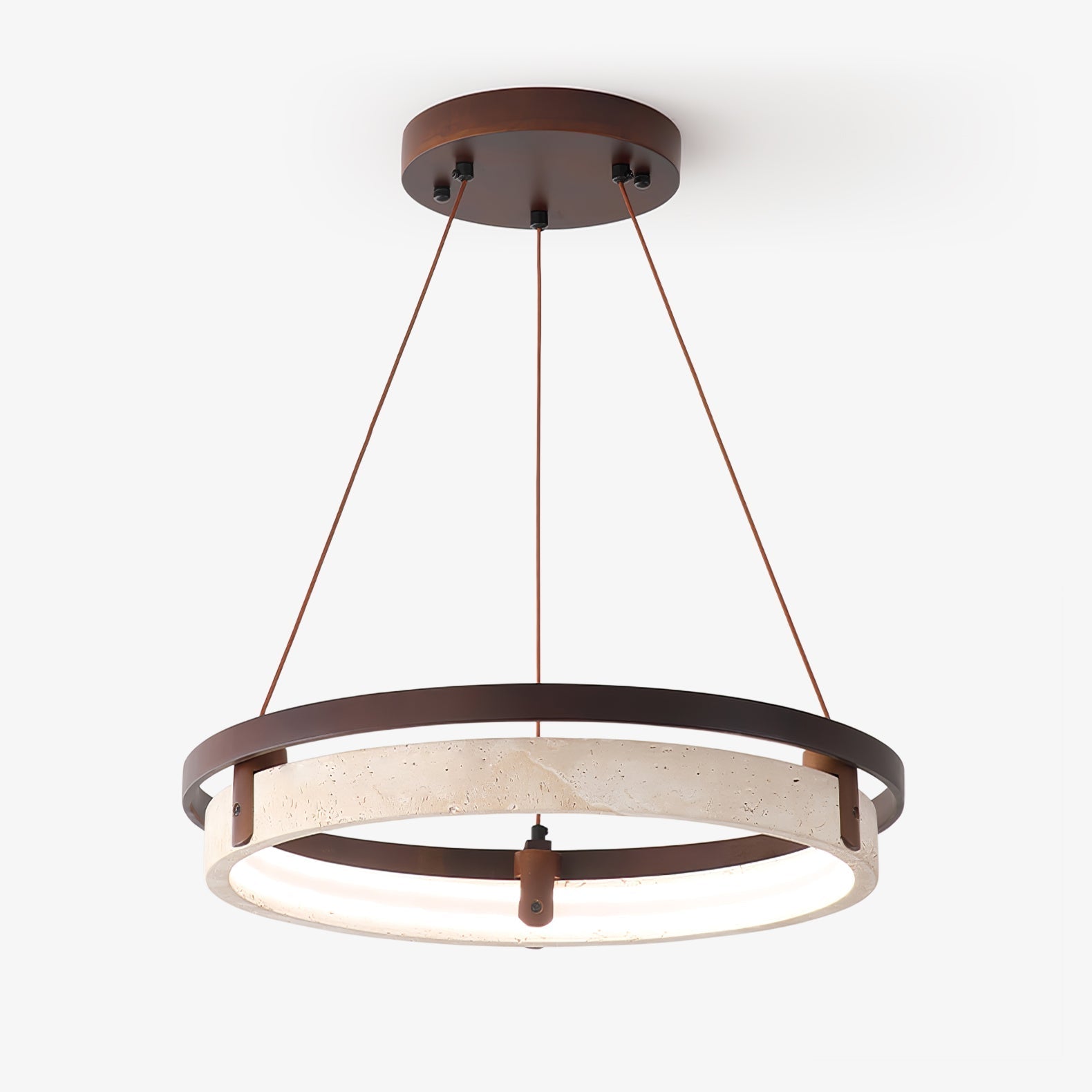 Panell Travertine Pendant Light-Neutral Decor