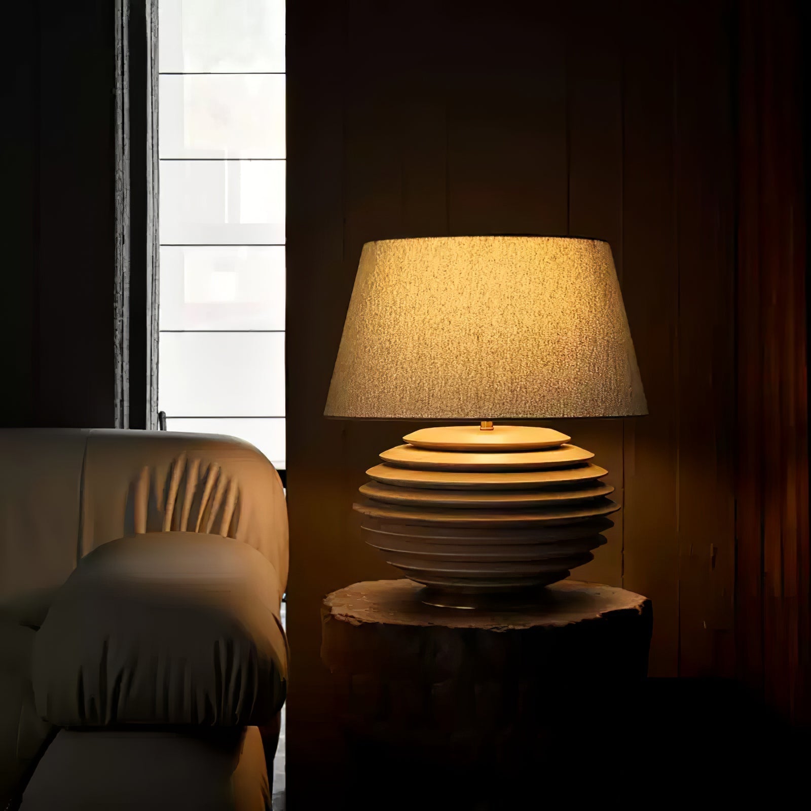 Abby Modern Table Lamp-Neutral Decor