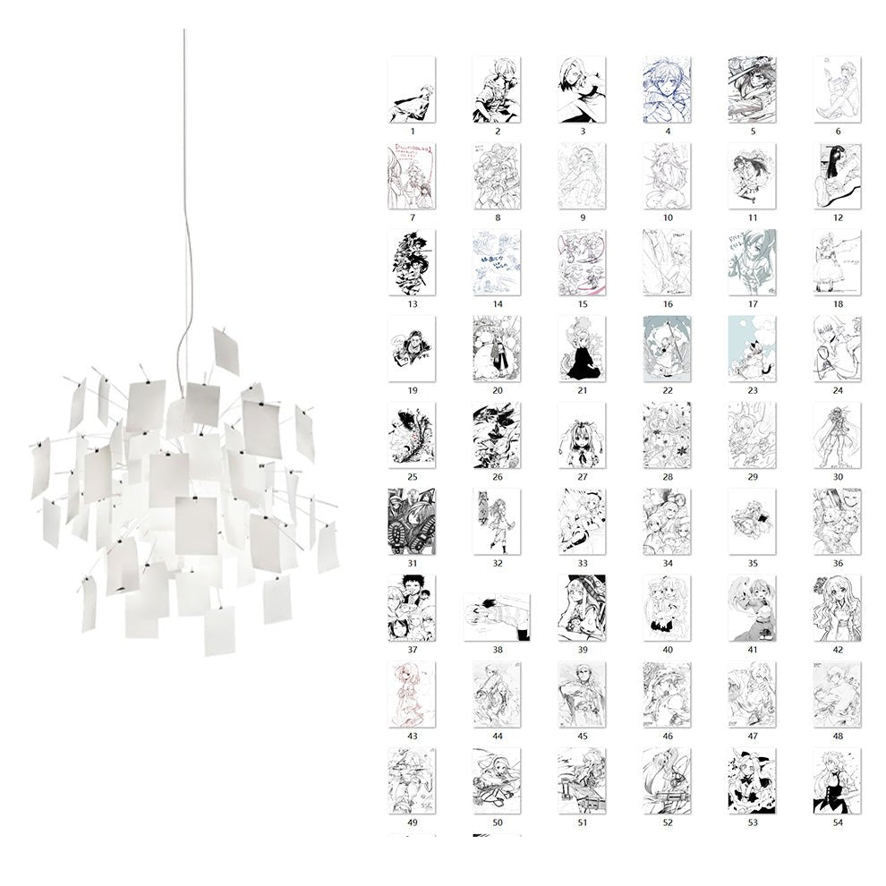 Bexlyn Chandelier Paper Customizable Creative-Neutral Decor