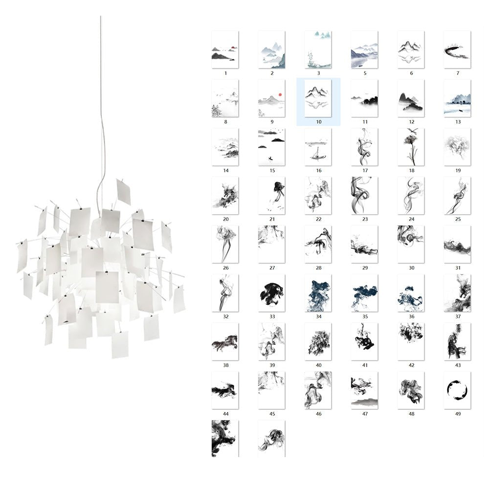 Bexlyn Chandelier Paper Customizable Creative-Neutral Decor