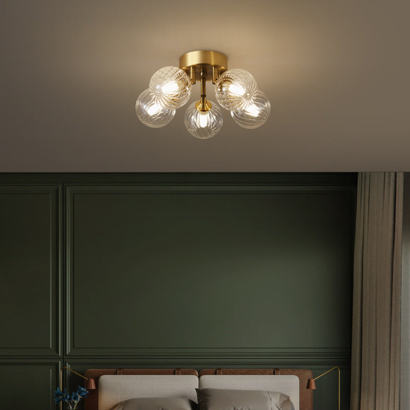 Valentina Modern Clear Bubble Glass Ceiling Light - Neutral Decor