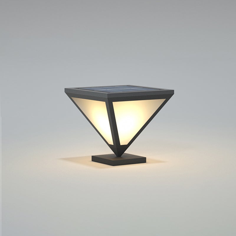 Kyla Powered Geometric LED Solar Steel Outdoor Lamp