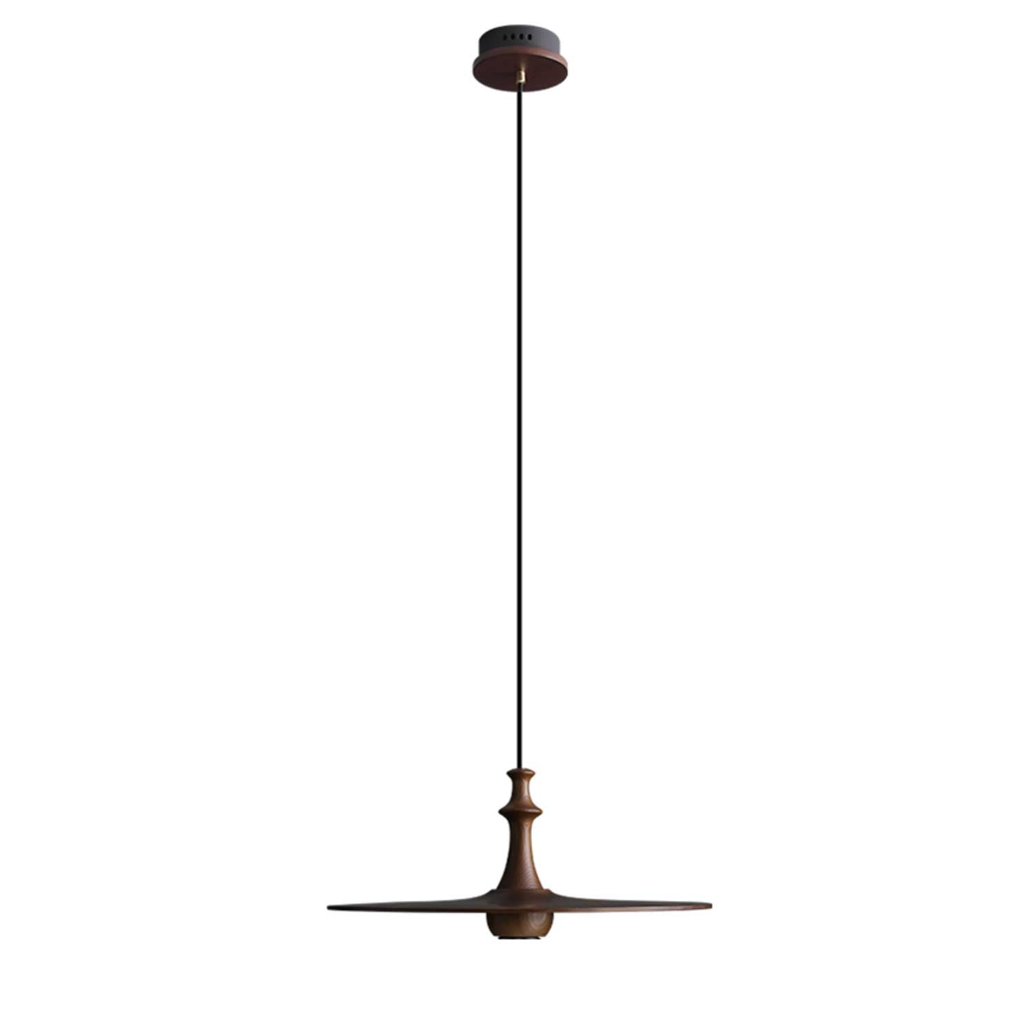 Spindle Wooden Spin Pendant Light-Neutral Decor