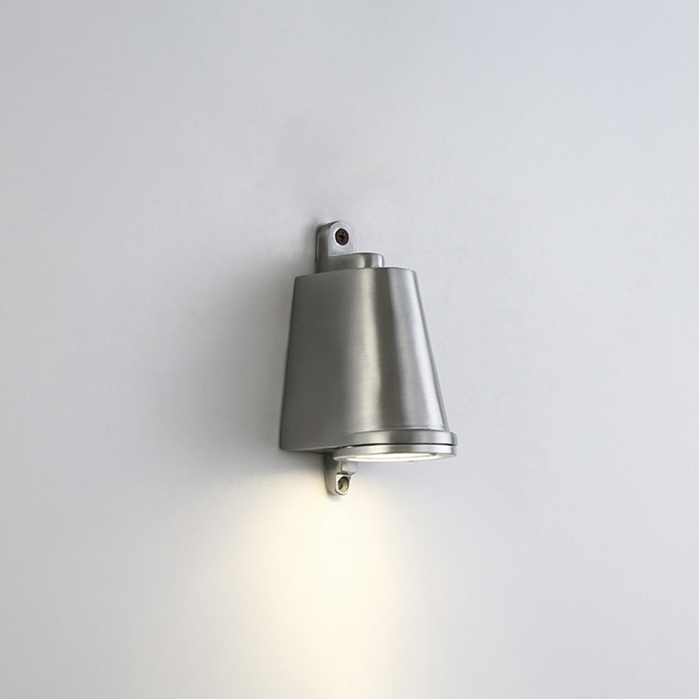 Ray Industrial Metal Bell Shaped Indoor Wall Lamp, Black/Grey/Coppery/Aluminum - Neutral Decor