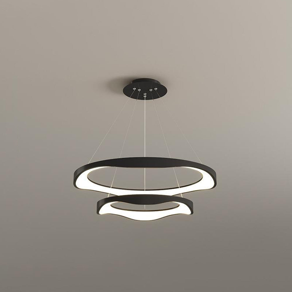 Arisha Pendant Light Rond Modern, Black/White, Dining Room - Neutral Decor