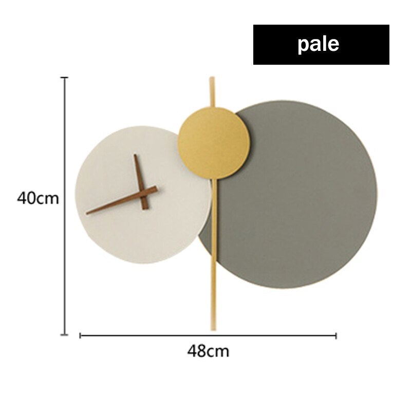 Arisha Modern Clock Metal Painted Wall Light LED Light Bedroom - Neutral Decor