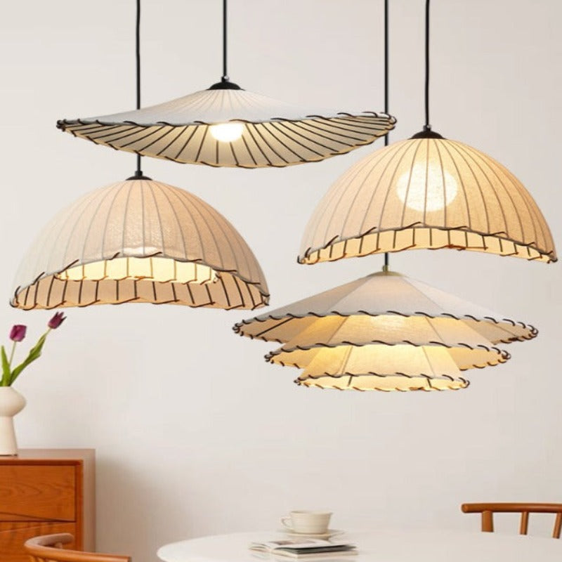 Ritta Boho Decorative LED Pendant Light Yellow Fabric Bedroom Restaurant - Neutral Decor