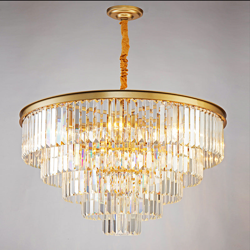 Arisha Modern LED Decorative Luxury Pendant Light Crystal Metal Black/Gold Ring Bedroom/Living Room - Neutral Decor