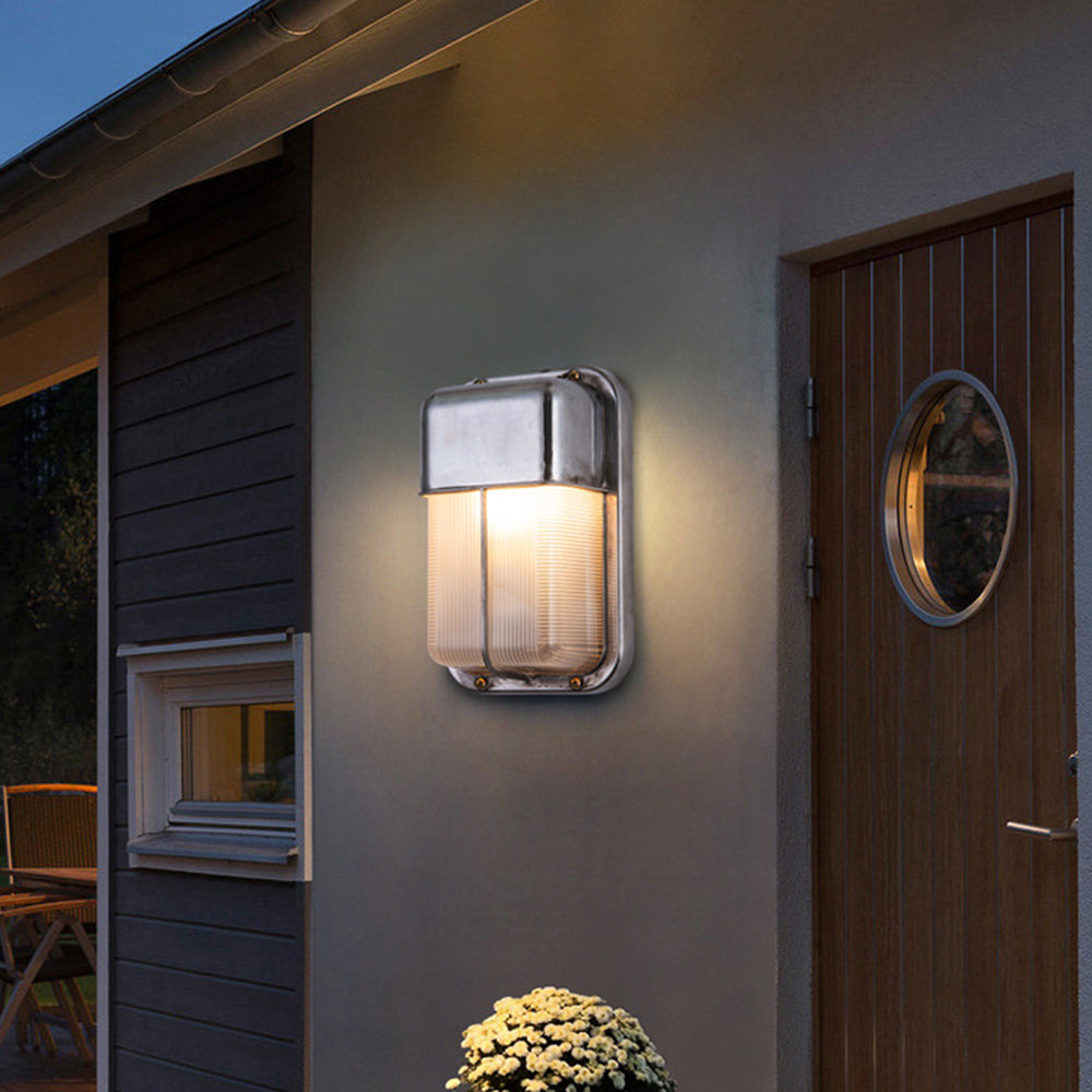 Wyre Wall Lamp Geometric Modern Metal Glass Outdoor - Neutral Decor