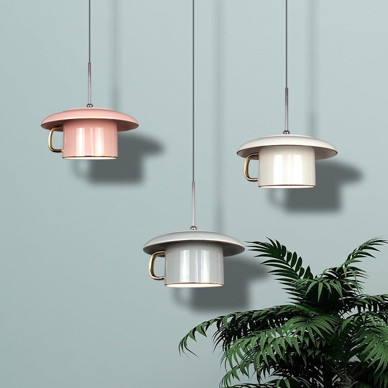 Valentina Urban Cup Ceramic LED Pendant Light Living Room - Neutral Decor