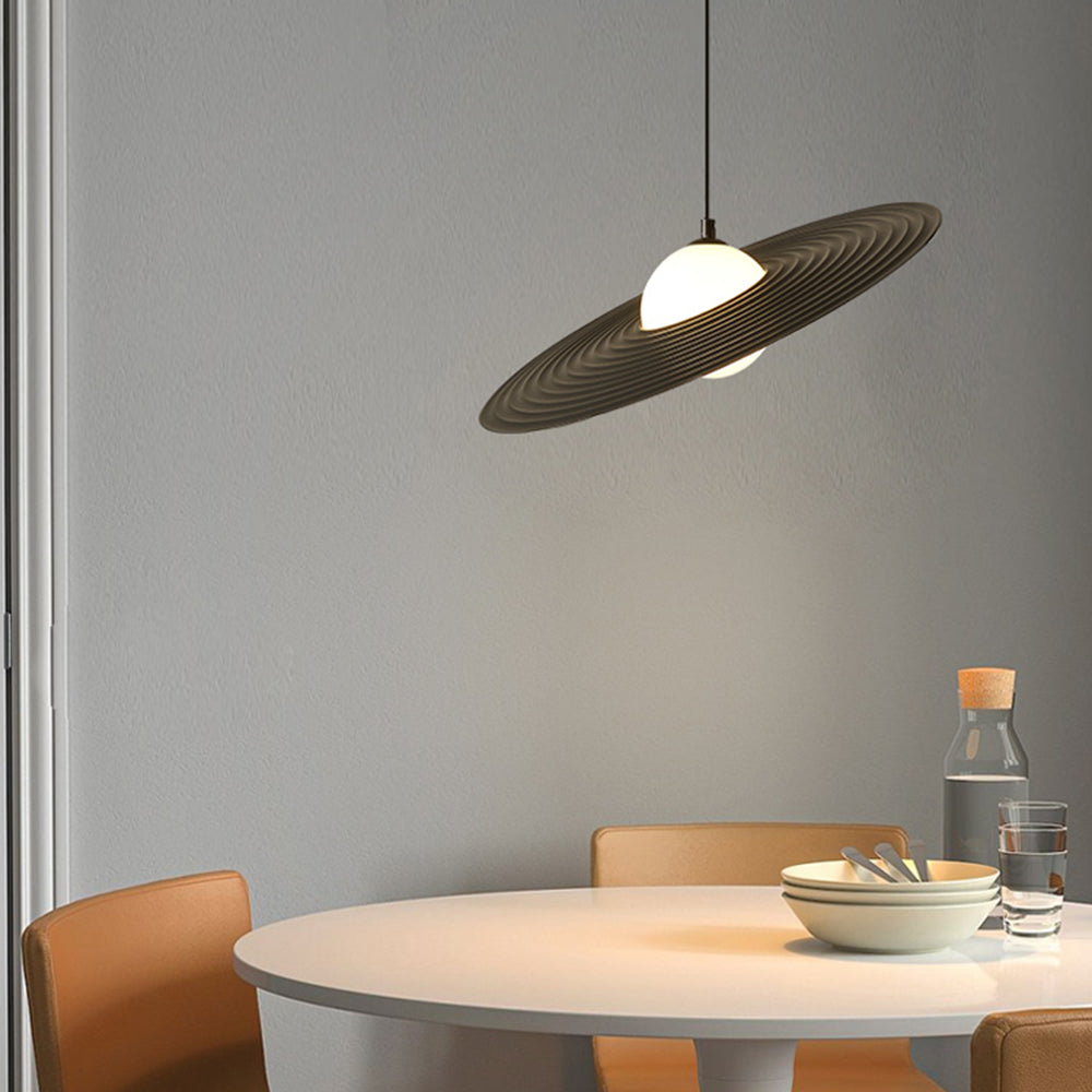 Arisha Minimalist Star Ring Pendant Light,Black/White - Neutral Decor