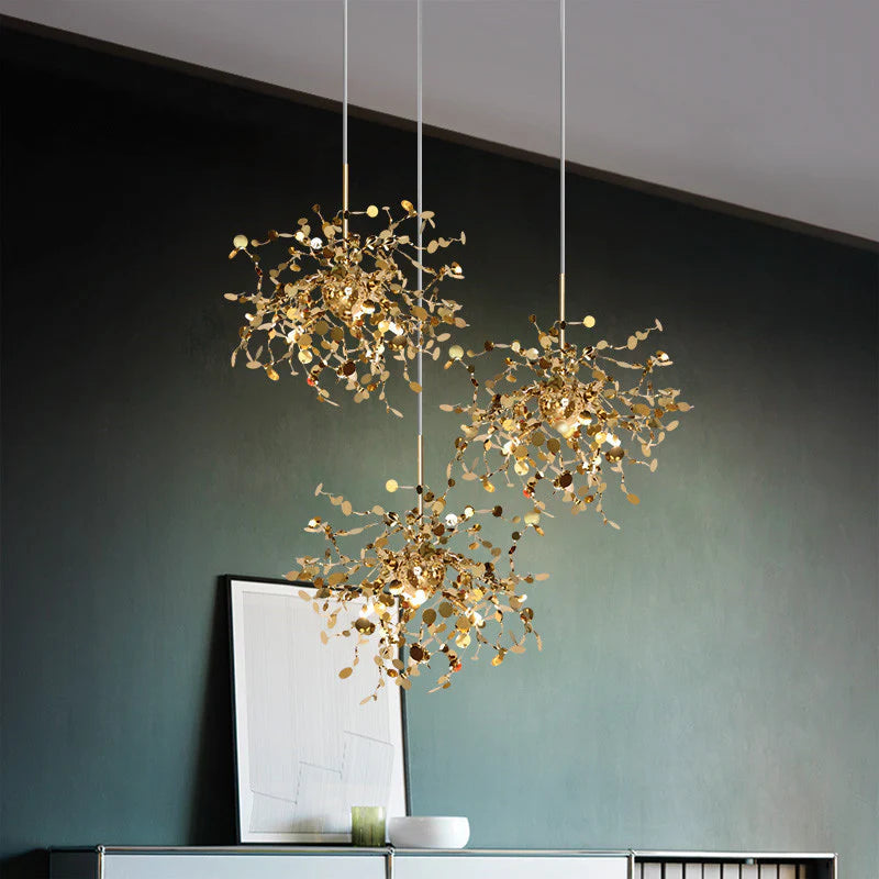 Olivia Artsy Classy Cluster Fireworks Pendant Light, Stainless steel - Neutral Decor