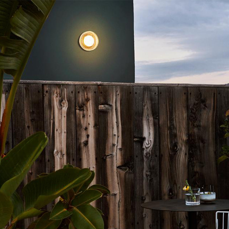 Ray Modern Mini Bubble Metal/Glass Outdoor Wall Lamp, Transparent - Neutral Decor