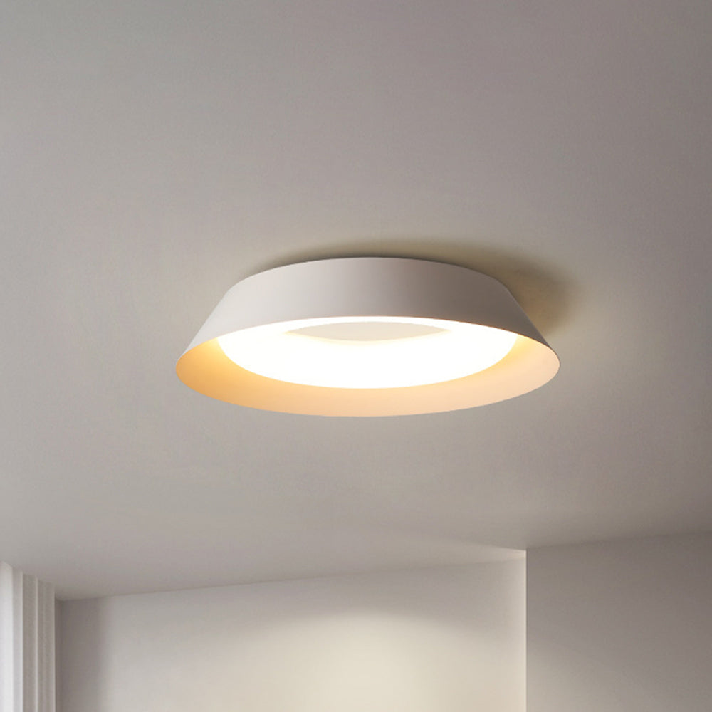 Arisha Nordic Bowl Metal/Acrylic Flush Mount Ceiling Light, White - Neutral Decor