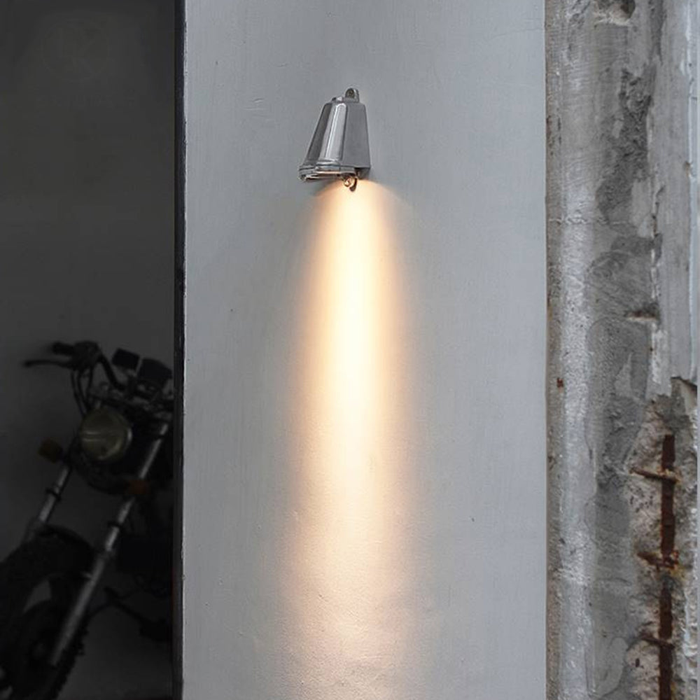 Ray Industrial Metal Bell Shaped Indoor Wall Lamp, Black/Grey/Coppery/Aluminum - Neutral Decor