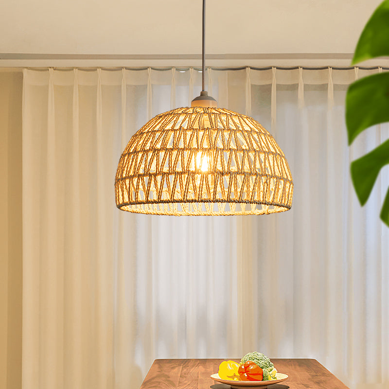 Ritta Boho Retro LED Pendant Light Wood Rattan Bedroom/Restaurant - Neutral Decor