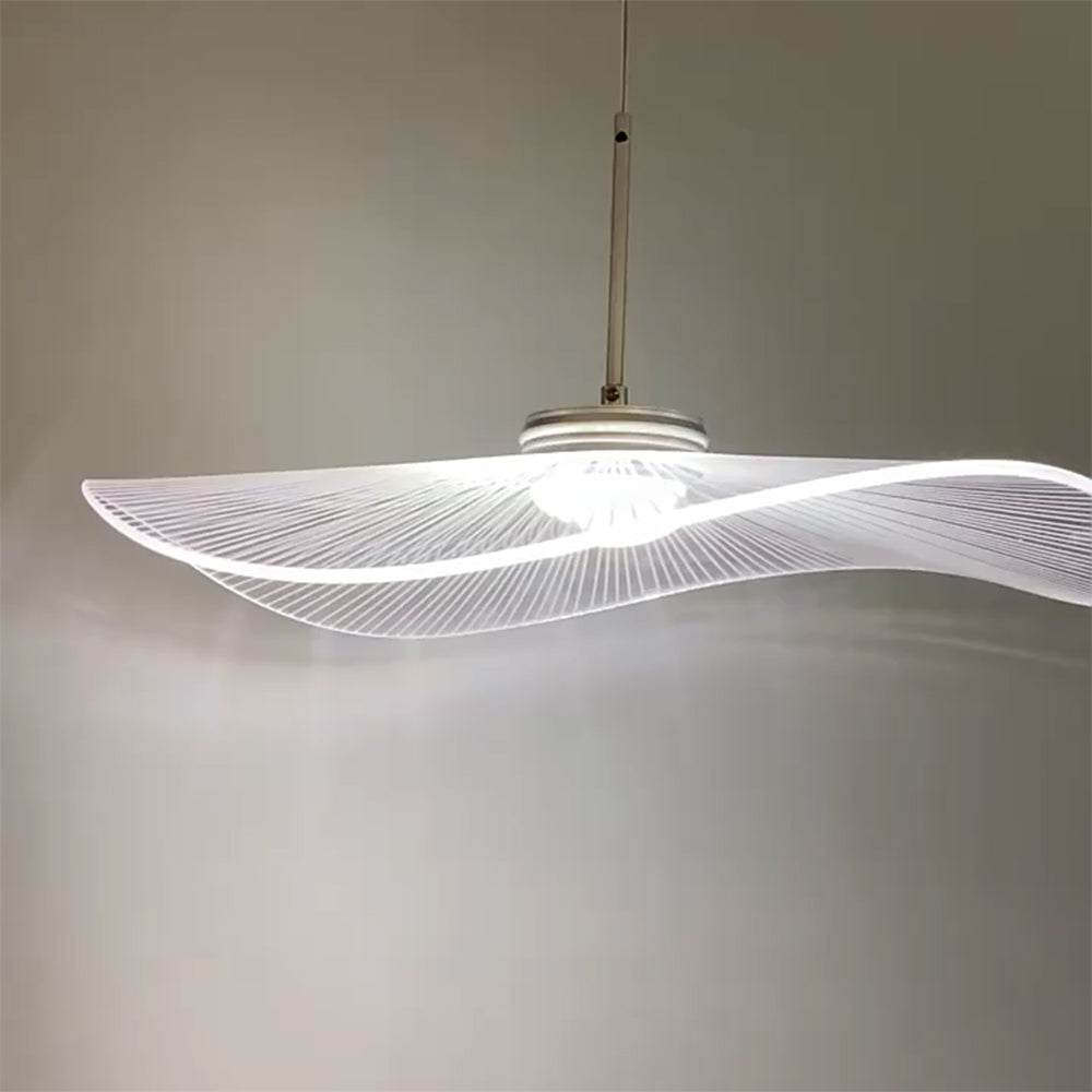 Arisha Designer Lotus Leaf Shaped Metal Pendant Light,White - Neutral Decor