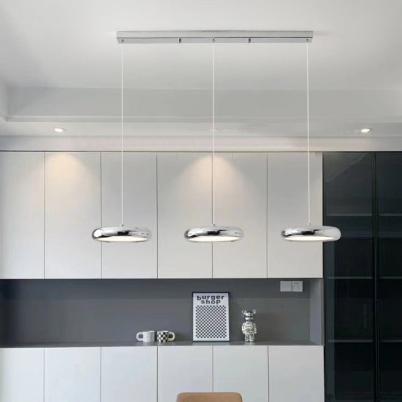 Aria Modern Minimalist Pendant Light Red Black Silver Metal Bedroom - Neutral Decor