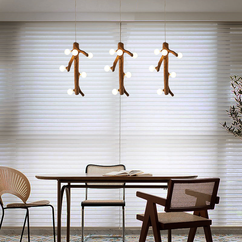 Epoch Nordic LED Chandelier Wood Living Dining Room Bedroom - Neutral Decor