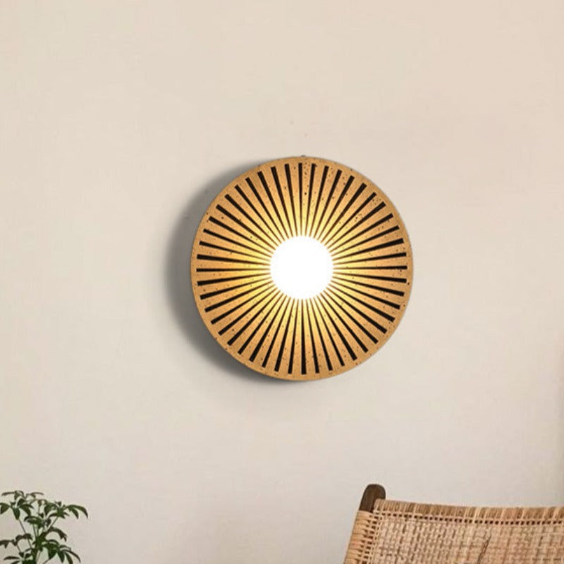 Valentina Vintage Indoor Wall Lamp Circle Resin Living Room Bedroom - Neutral Decor