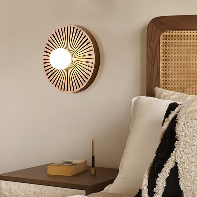 Valentina Vintage Indoor Wall Lamp Circle Resin Living Room Bedroom - Neutral Decor