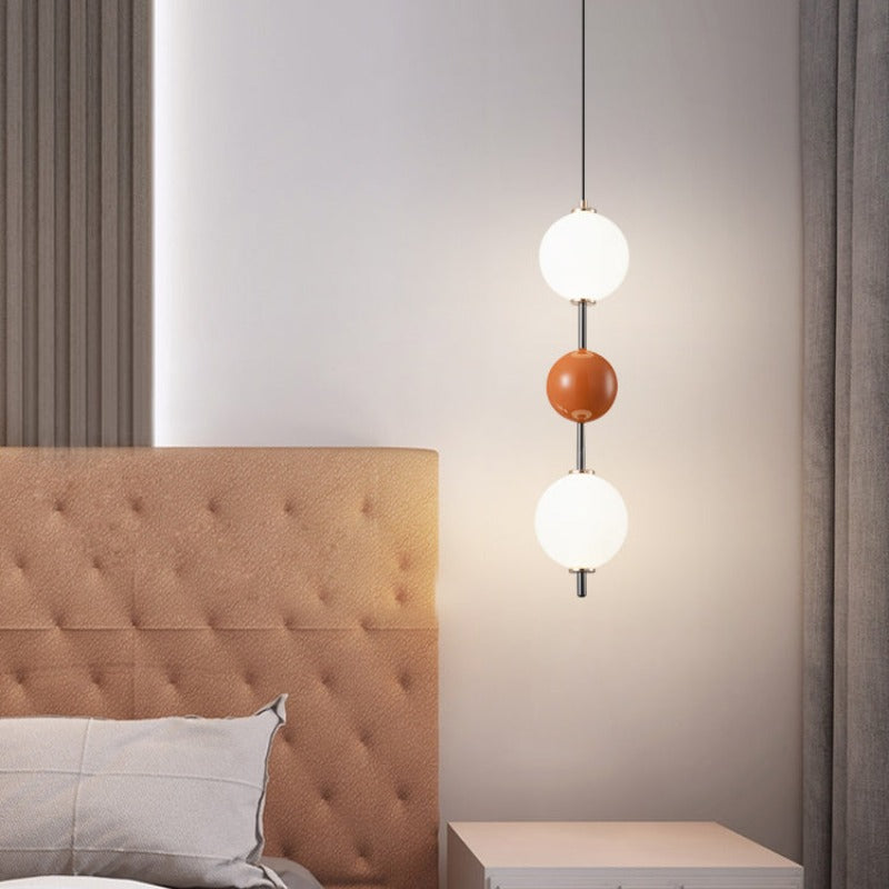Valentina Modern LED Pendant Light Red Metal Bedroom Living Room - Neutral Decor
