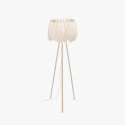 O'Moore Artistic Tripod Feather Floor Lamp, White - Neutral Decor