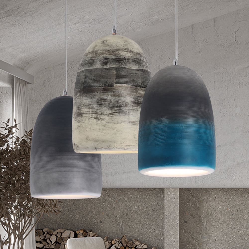 Arisha Rock Art Deco Pendant Light, 3 Color - Neutral Decor