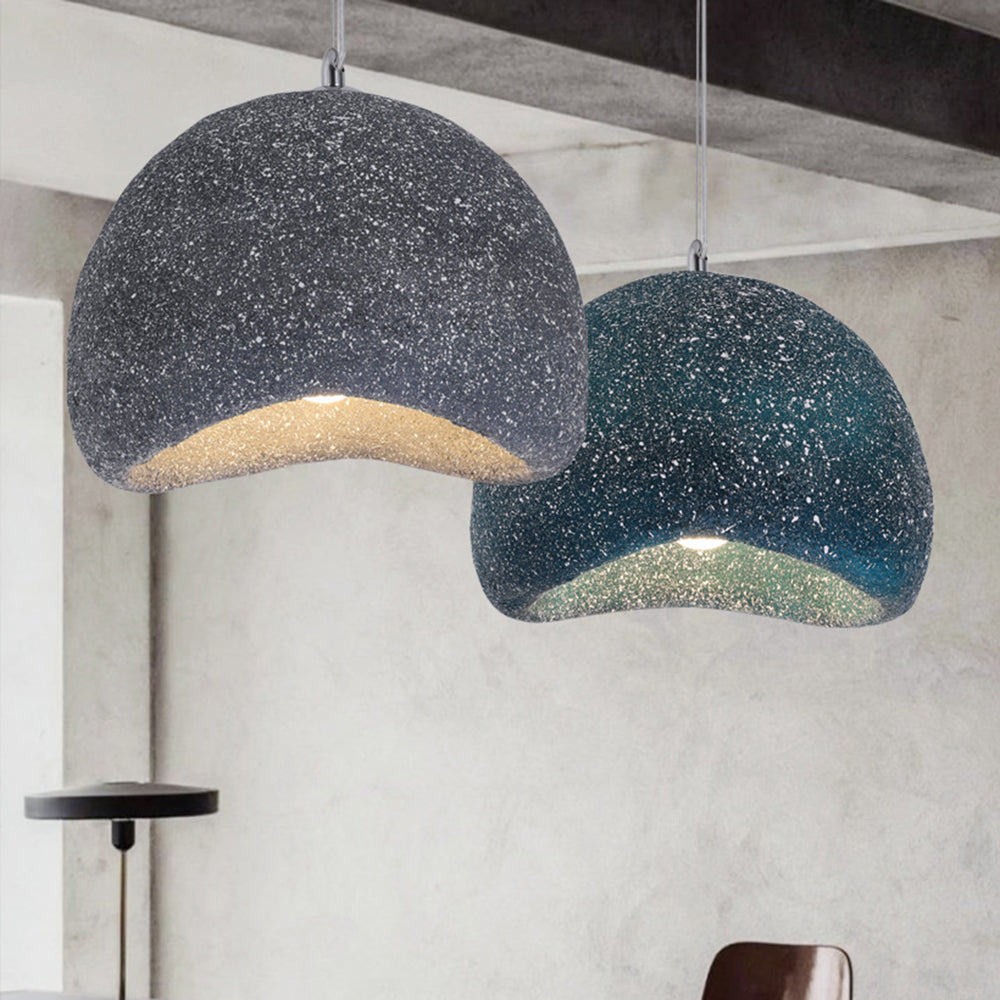 Avi Wabi Sabi Bread Shape Resin Pendant Light, 2 Color - Neutral Decor