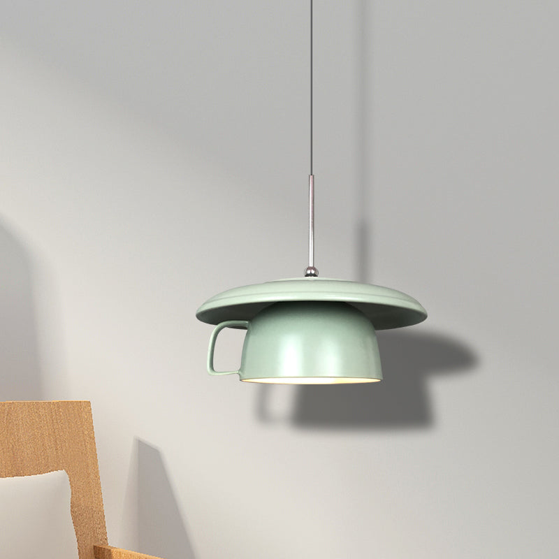 Valentina Rustic Cup Ceramic LED Pendant Light Living Room - Neutral Decor