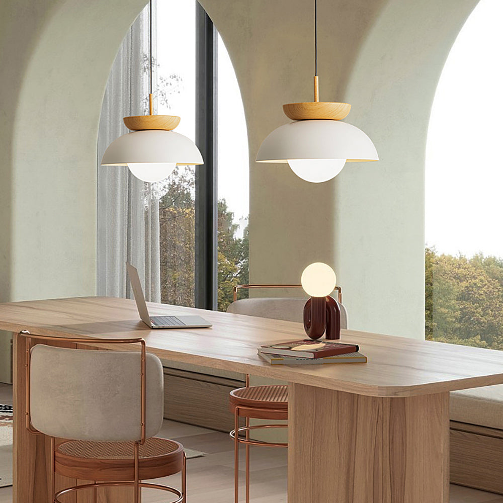 Muto Nordic Pendant Light/Flush Mount Ceiling Light Wood/Metal Black Kitchen Balcony - Neutral Decor