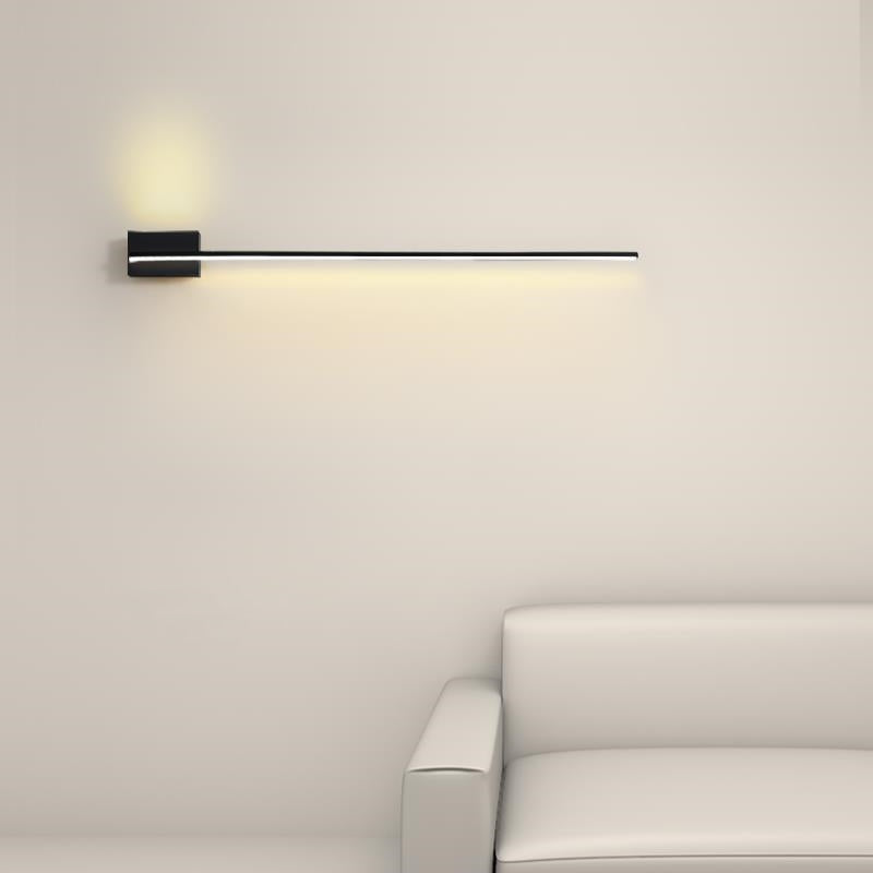 Arisha Minimalist Linear Metal Vanity Wall Light, Black, Bathroom - Neutral Decor