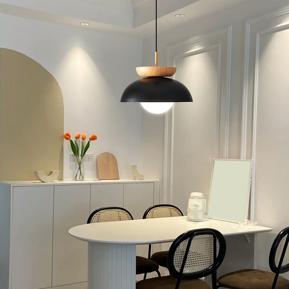 Muto Nordic Pendant Light/Flush Mount Ceiling Light Wood/Metal Black Kitchen Balcony - Neutral Decor