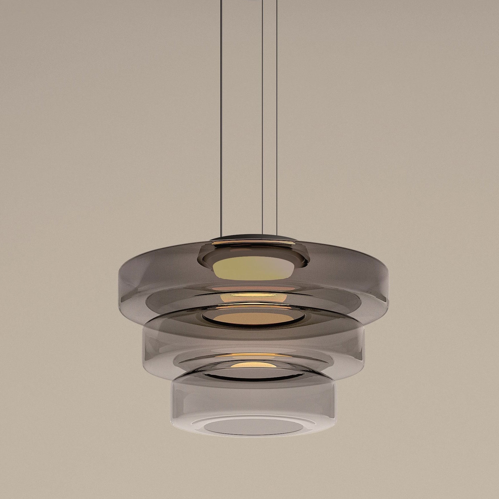 Jojo Glass Pendant Light Multi-tiered Structure - Neutral Decor