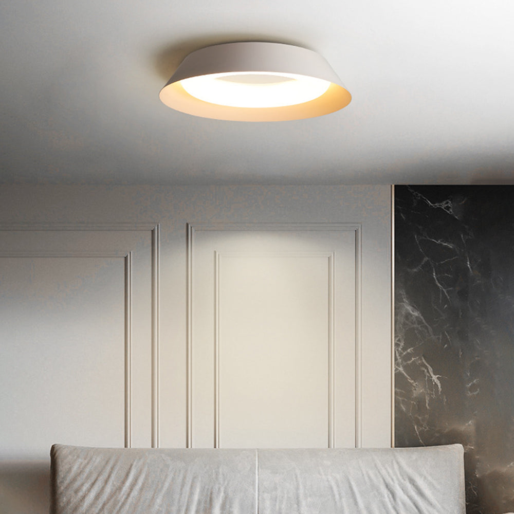 Arisha Nordic Bowl Metal/Acrylic Flush Mount Ceiling Light, White - Neutral Decor