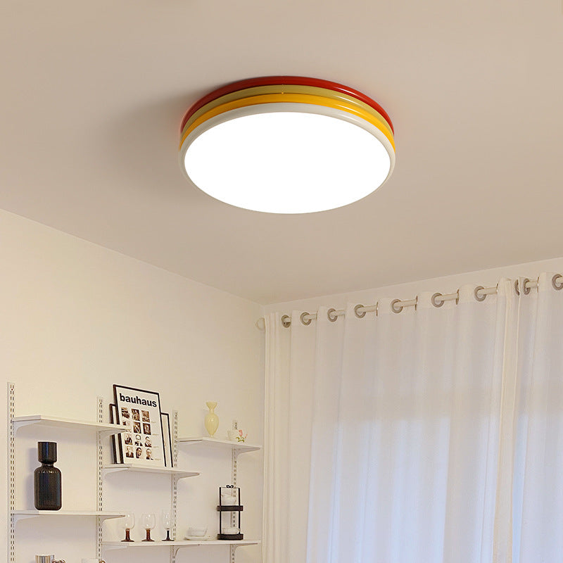 Arisha Modern LED Flush Mount Ceiling Light Red Living Room Bedroom - Neutral Decor