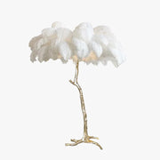 Salenor Nordic Luxury Unique Ostrich Feather Floor Lamp/Table Lamp-Neutral Decor