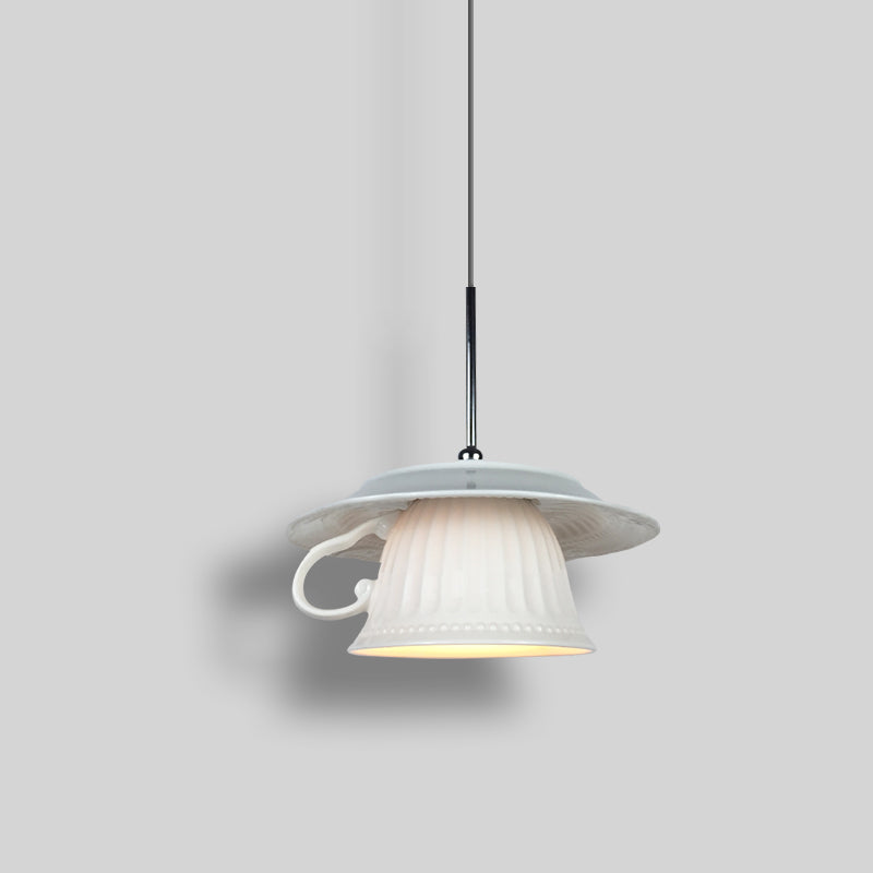 Valentina Nordic Tea Cup Ceramic Pendant Light Living Room - Neutral Decor