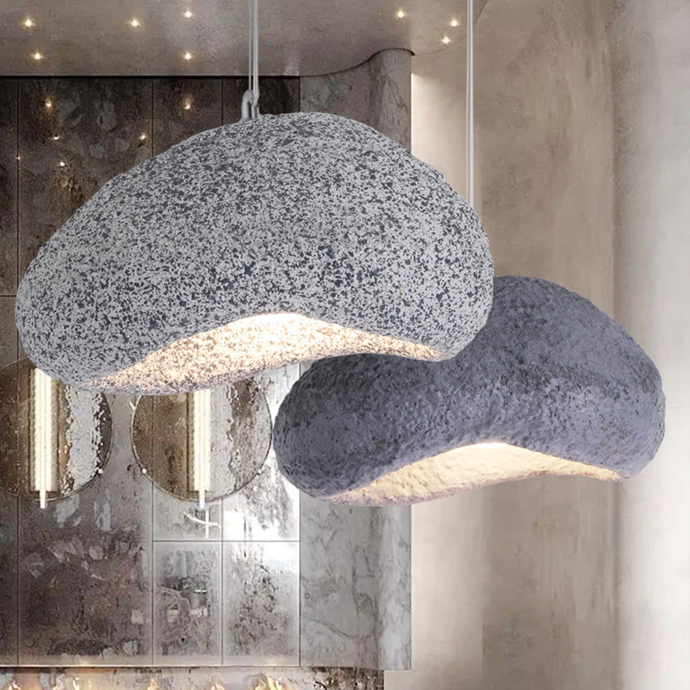 Avi Wabi Sabi Bread Shape Resin Pendant Light, 2 Color - Neutral Decor