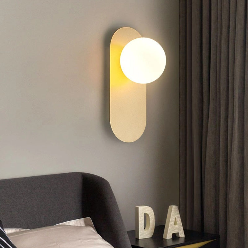 Valentina Modern LED Wall Lamp Black/Gold Glass Bedroom/Living Room - Neutral Decor