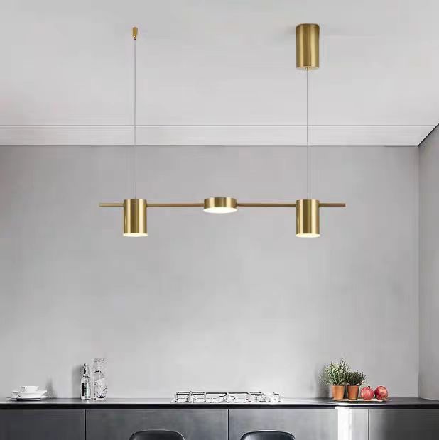 Arisha Minimalist Multi Metal Pendant Light, Black/Gold - Neutral Decor