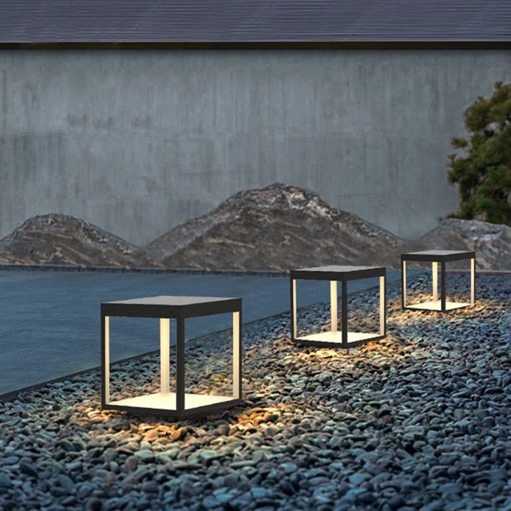 Ferra Contemporary Solar Rechargeable Outdoor Floor Lamp - Neutral Decor