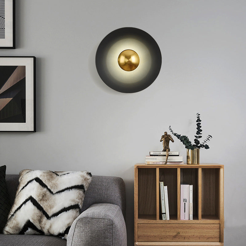 Valentina Minimalist Plate LED Indoor Wall Lamp Metal Hotel Bedroom - Neutral Decor