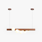 Valentina Glass Bubble Pendant Light Wood/Walnut - Neutral Decor