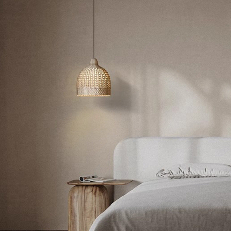 Muto Japanese Retro Basket Pendant Light Bamboo Guesthouse/Bedroom - Neutral Decor