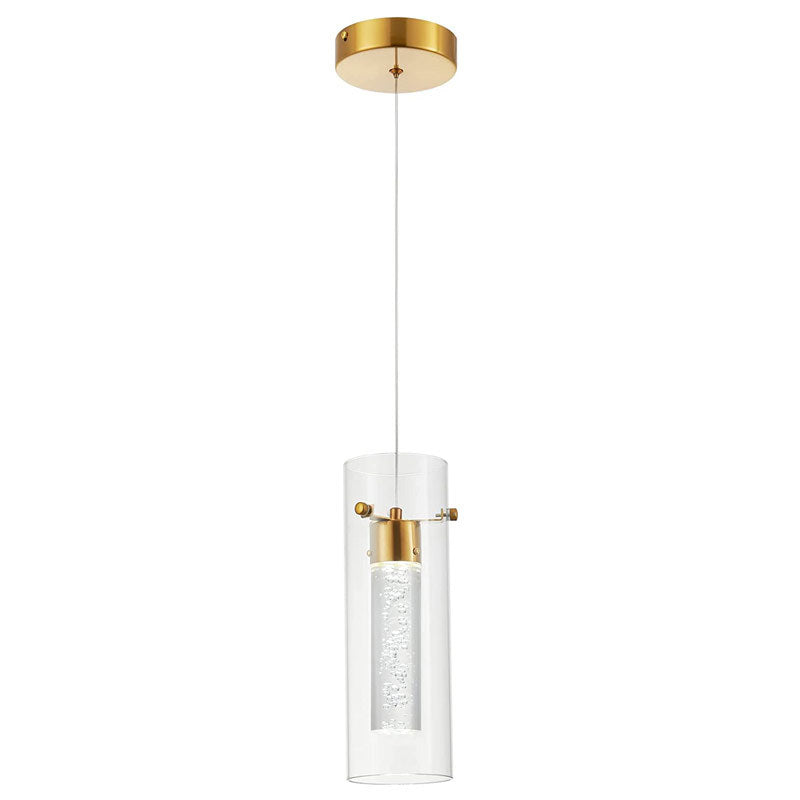 Arisha Glass Pendant Light Cluster Brass Modern Dimmable - Neutral Decor